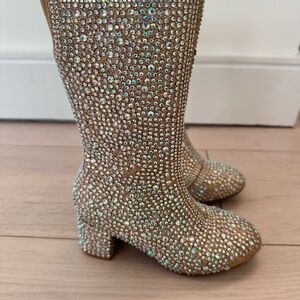 Gold Rhinestone Taylor Swift Girls Boots